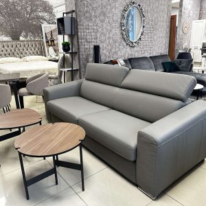 Odinė sofa išlankstomu mechanizmu 226 x 98 x H 72/109
